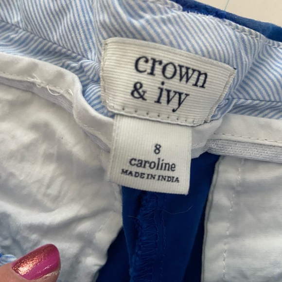 Royal Blue shorts size 8 •Crown & Ivy - Picture 2 of 2